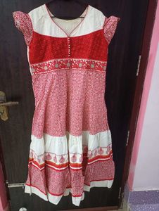 Red &amp; White Ethnic Dress