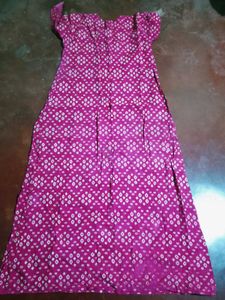 Pink Bandhani Print Kurta