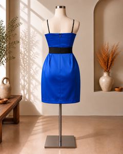 Vibrant Blue Strapless Mini Dress