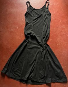 Sleek Black Maxi Slip Dress