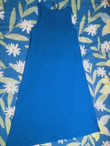 Blue Sleeveless Maxi Dress
