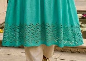 Beautiful Teal Anarkali Kurta