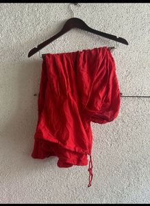 Beautiful Kurti Set With Red Semi Patiala Salwaa