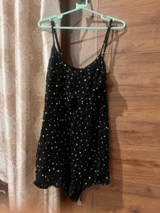 Black Polka Dot Romper