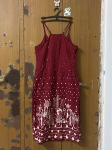 Maroon Spaghetti Kurti