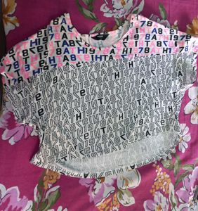 Graphic Print Cropped T-Shirt