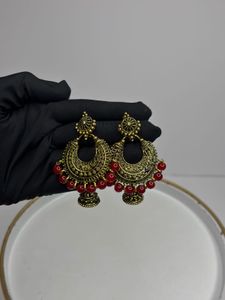 Exquisite Traditional Gold Tone Earrings