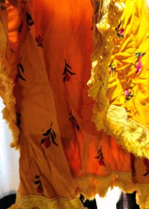 Yellow Printed Kurta Set with Tassels