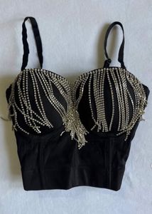 Rhinestone Bustier Crop Top