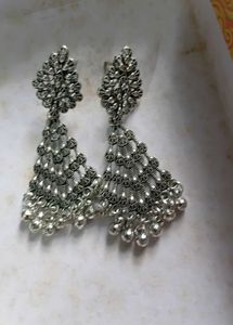 Set of 4 Oxidized Silver Earrings