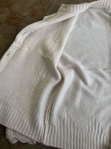 Beaded Off-White Cardigan