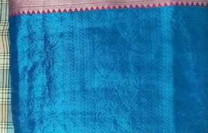 Blue &amp; Pink Silk Saree
