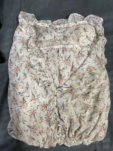 Floral Print V-Neck Midi Dress