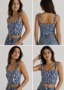 Floral Smocked Crop Top