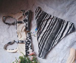 Stylish Monokini with Aztec and Stripe Print