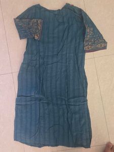 Embroidered Teal Kurta