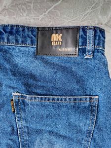 Blue Denim Midi Skirt