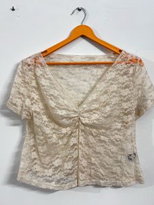 Lace Short Sleeve Top