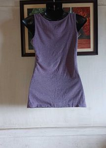 Purple Beaded Tank Top