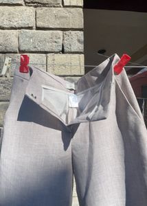 Nude Shade Wide/ Straight Fit Trouser