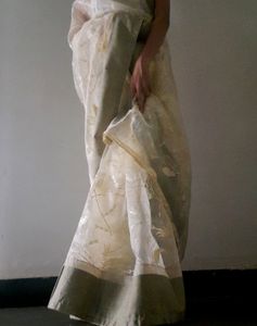 Lime Green Organza Saree💖