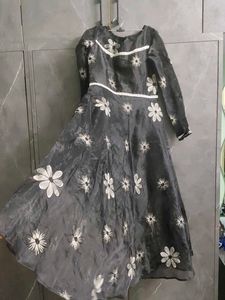 Elegant Black Floral Gown
