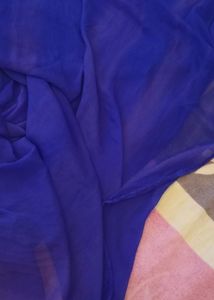 Blue dupatta with Pink Shade