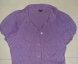 💜 Authentic Benetton Purple Pinstripe Shirt