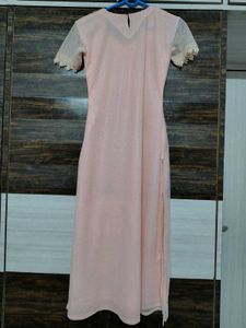 Vintage Luxury Peach Kurti Set