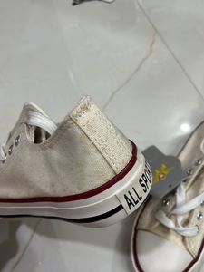 Cream Canvas Sneakers