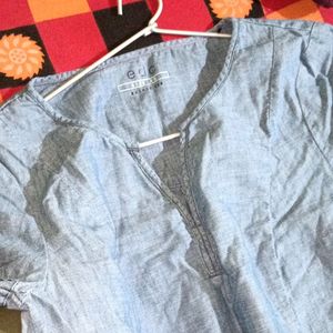 Denim one peace dress