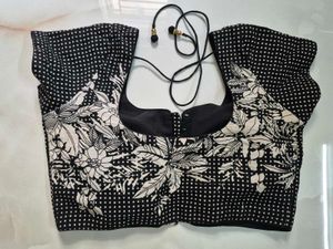 Chic Black Polka Dot Blouse