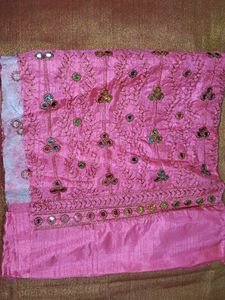 Embroidered Silk blouse material. Each 150rs