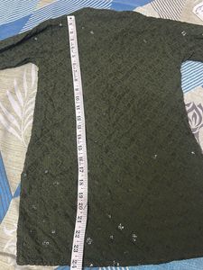 Elegant Olive Green Kurta Set