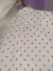 Chic Bird Print Tunic Top