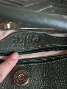 Eske Chic Green Chevron Shoulder Bag