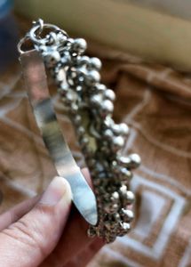 Silver Anklets with Ghungroo Bells