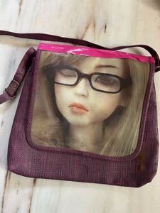 Unique Doll Print Crossbody Bag