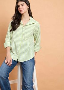 Striped Long Sleeve Button-Up Shirt