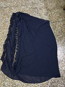 Elegant Navy Blue Capr with Golden Embellishments