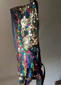 Multicolour sequin backpack - new
