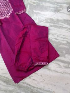 Elegant Pink Kurta Set with Trousers