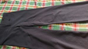 Ribbed Flare Pants with Button Detail