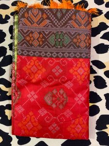 Vibrant Red Ethnic Saree