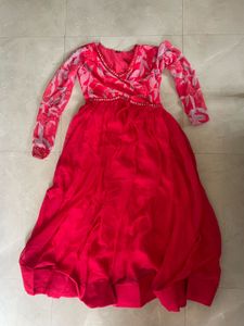 pink anarkali