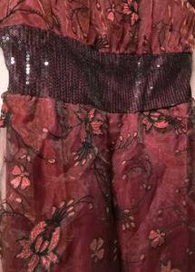 Floral Maroon Dress