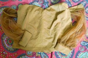 Mustard Yellow Mesh Sleeve Top