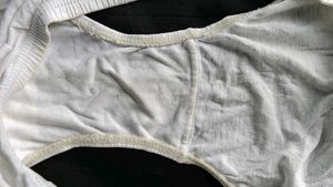 Comfortable White Briefs with Rose Embroidery