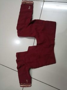 Elegant Maroon Embroidered Saree