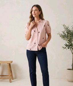 Embroidered Cotton women shirt (2 pcs)